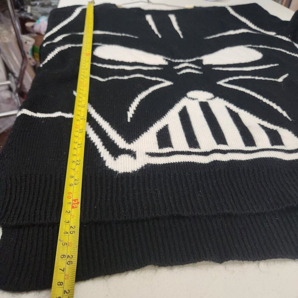 Her Universe Small Star Wars Darth Vader Sweater Black White Acrylic Knit - Picture 2 of 9